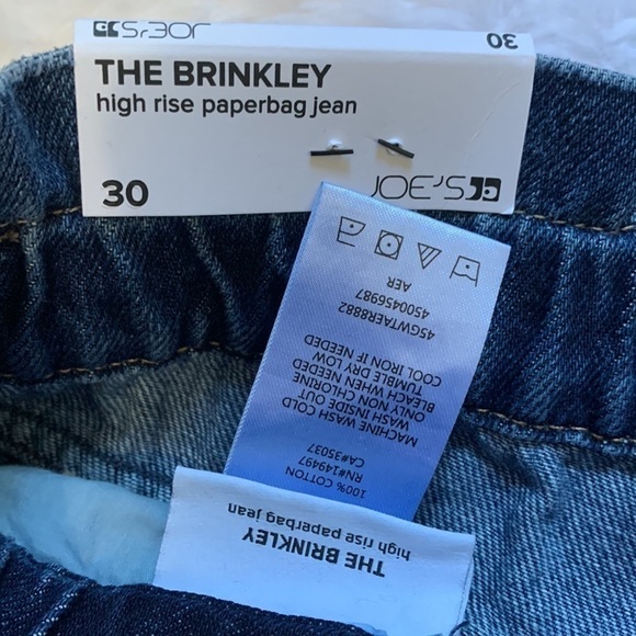 JOE’S The Brinkley high rise paperbag boho belted jeans NWT - Picture 6 of 7